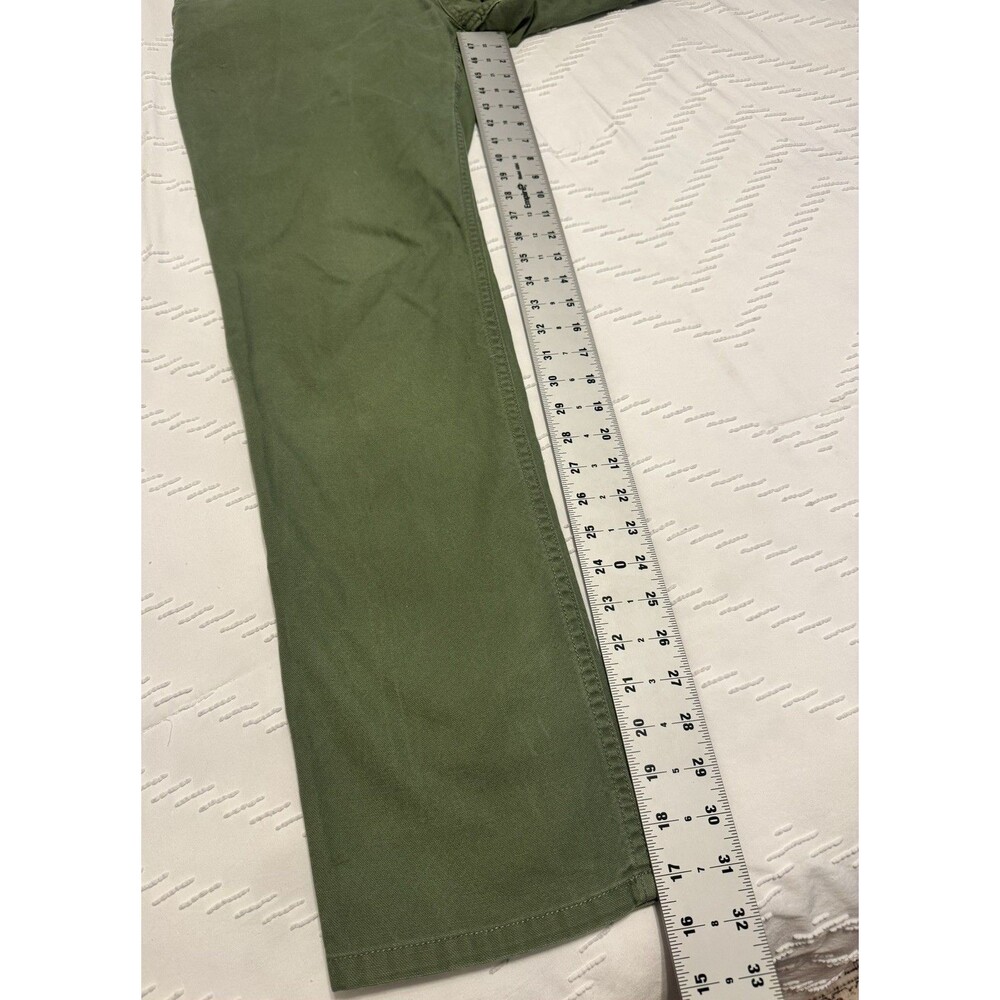 Patagonia Duck Pants Mens 33 Green Canvas Straight Organic Cotton Outdoor Hiking - Picture 7 of 10